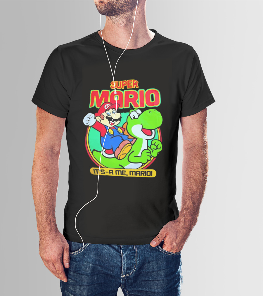 Super Mario Yoshi It's A Me Mario Nostalgic Adventure T-Shirt