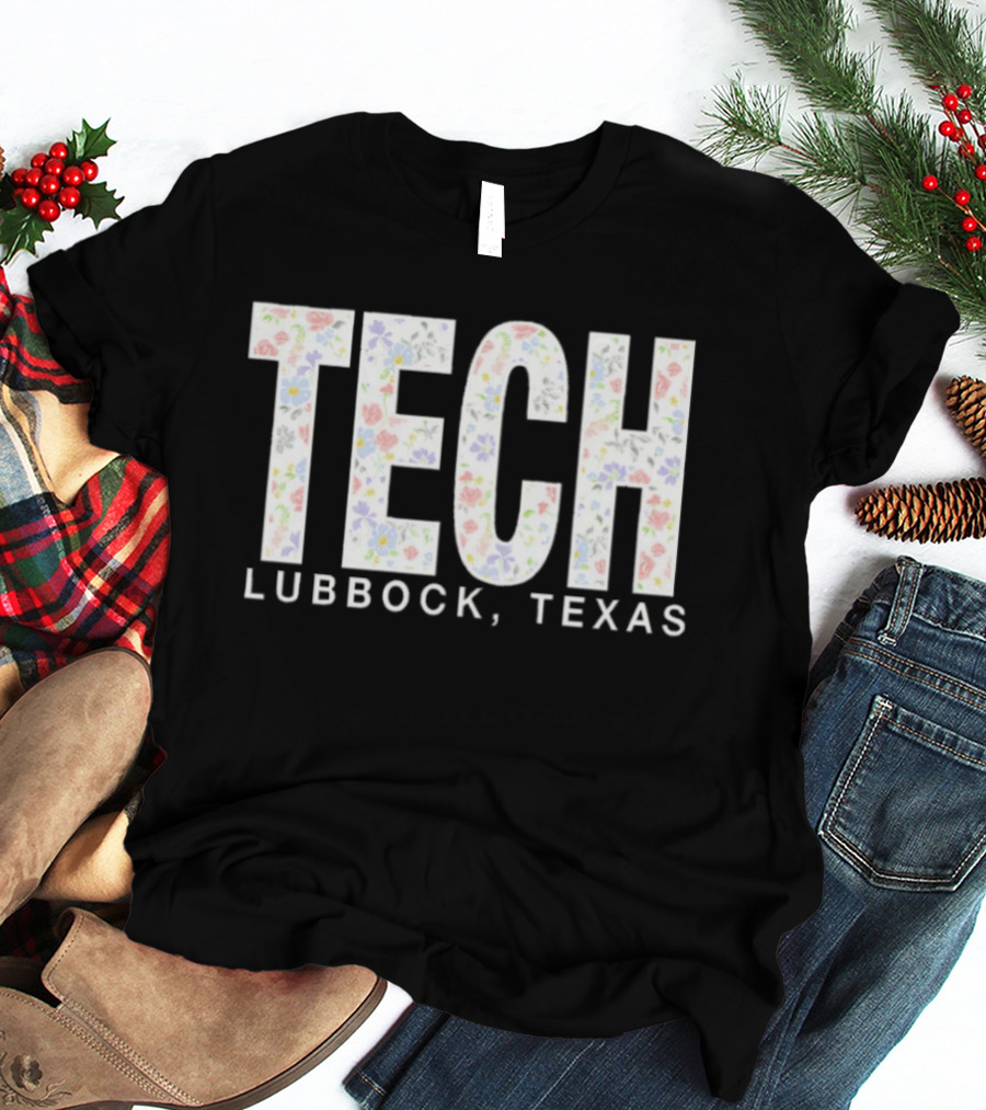 Texas Tech Lubbock Texas Floral Print T-Shirt