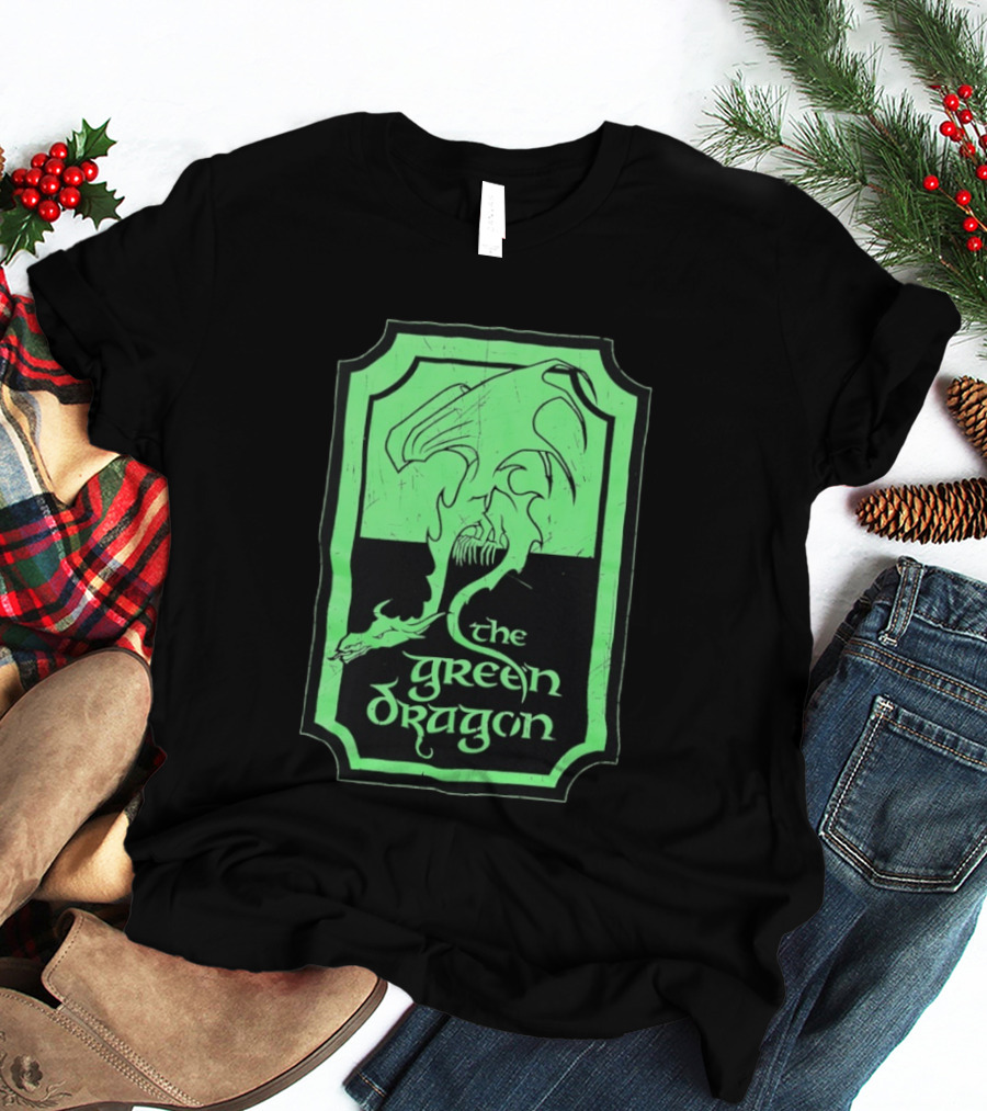 The Green Dragon Lord Of The Rings Fantasy Tavern T-Shirt