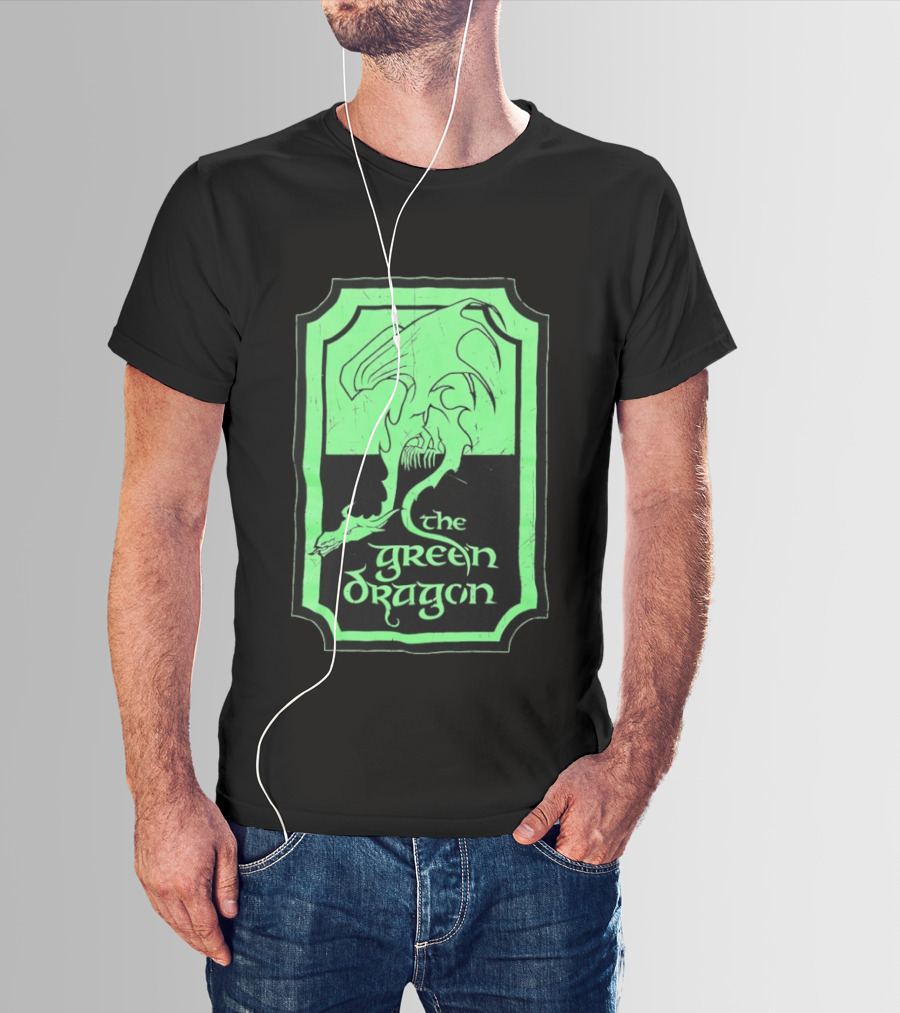 The Green Dragon Lord Of The Rings Fantasy Tavern T-Shirt