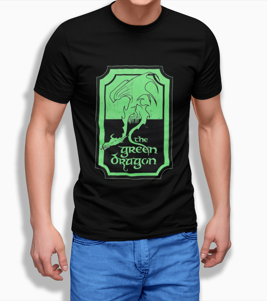 The Green Dragon Lord Of The Rings Fantasy Tavern T-Shirt