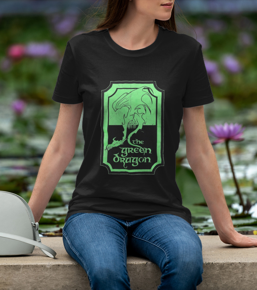 The Green Dragon Lord Of The Rings Fantasy Tavern T-Shirt
