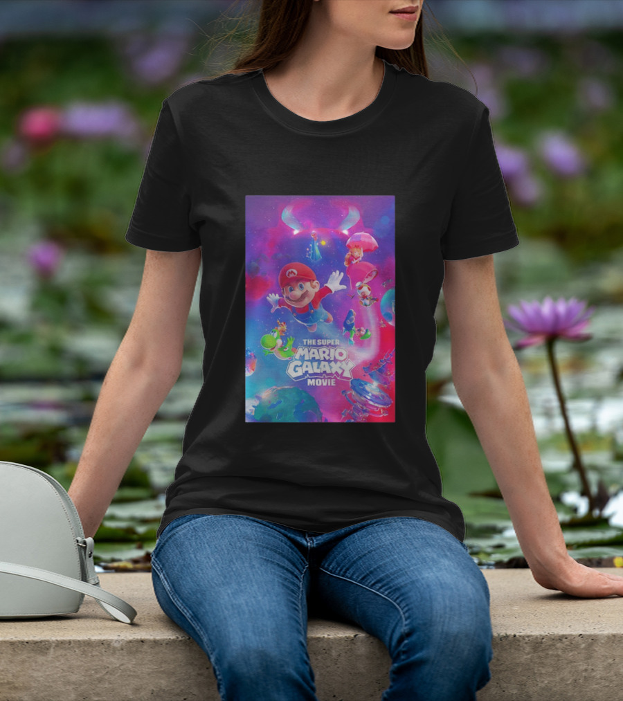 The Super Mario Galaxy Movie Adventure Featuring Iconic Characters T-Shirt