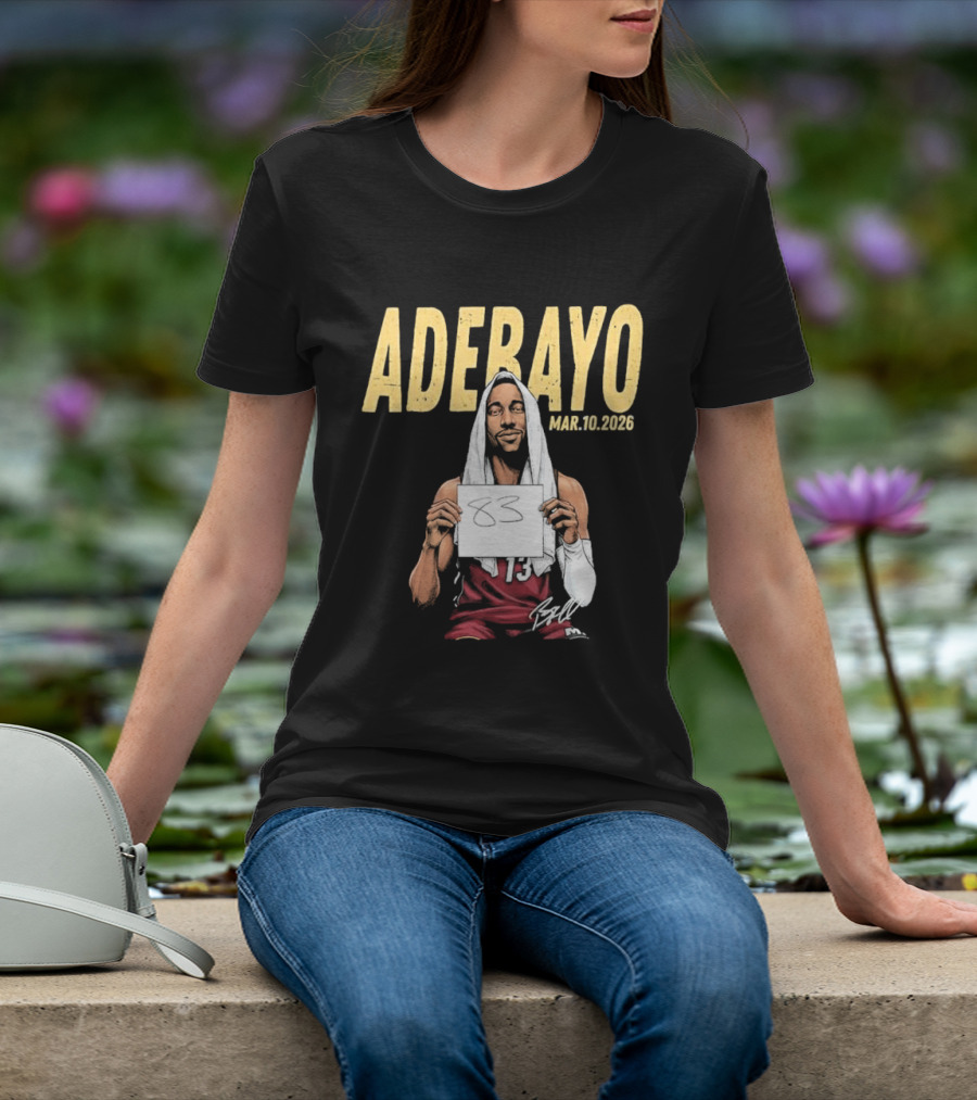 Ultimate Bam Adebayo Career High 83 Miami Basketball March 10 2026 T-Shirt