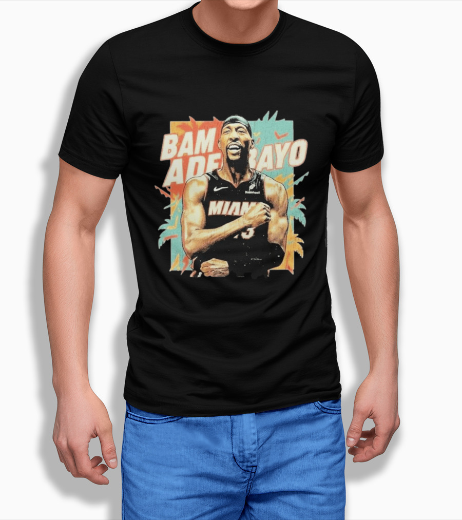 Bam Adebayo Miami Basketball NBA Star Tropical Vibes T-Shirt