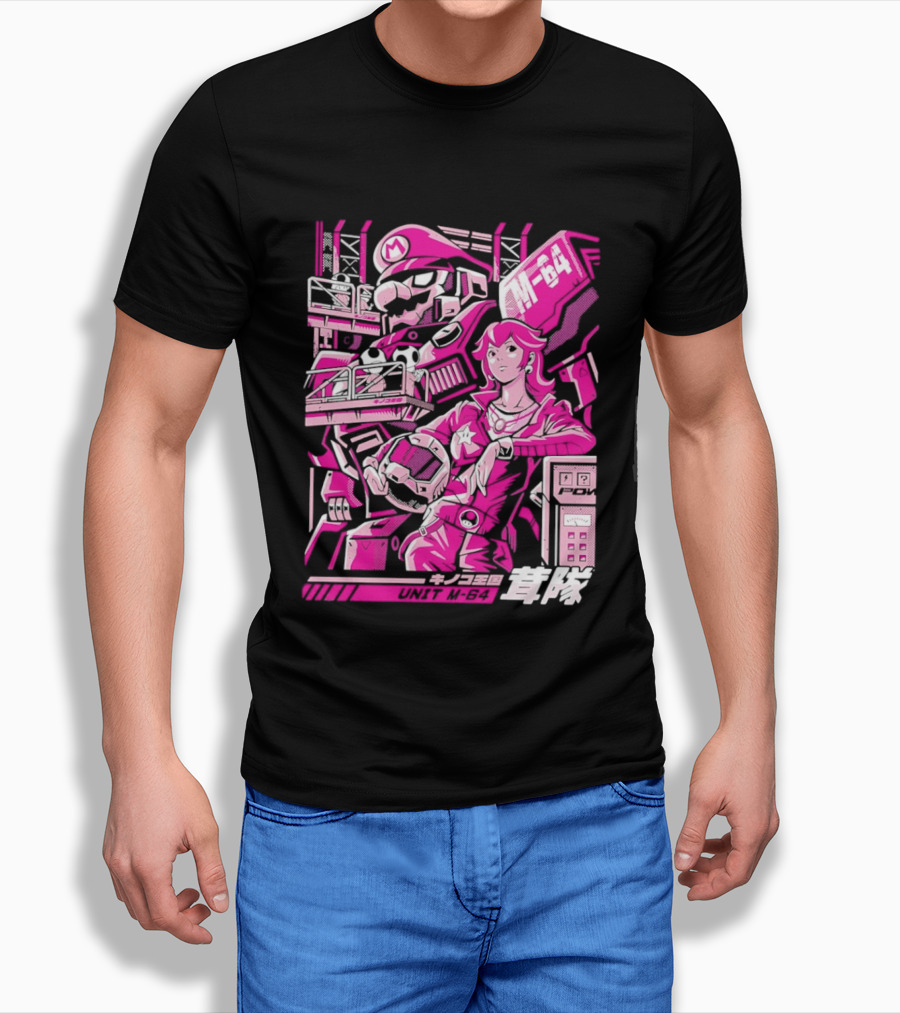 Unit M 64 Mario Mech M 64 Princess Peach T-Shirt