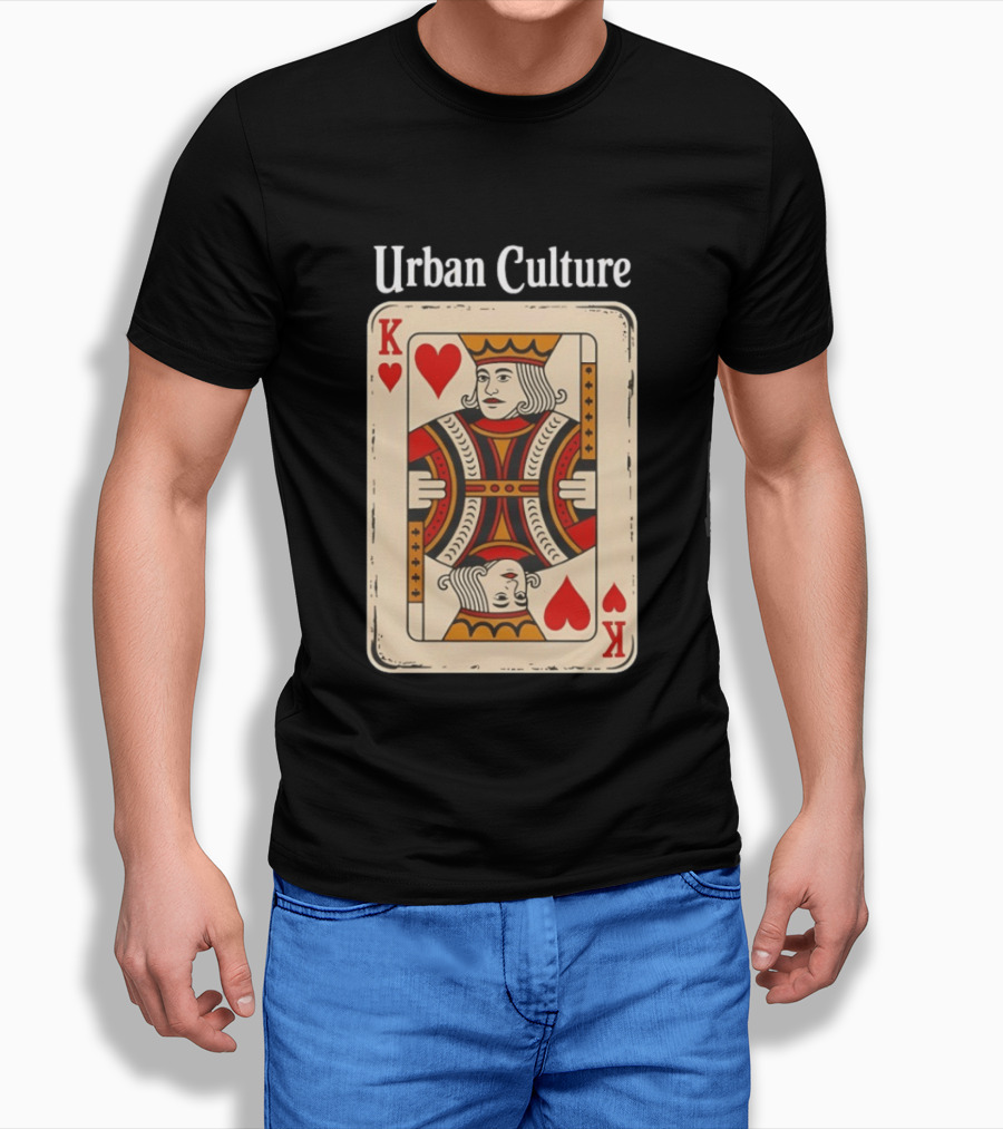 Urban Culture King Of Hearts Card T-Shirt