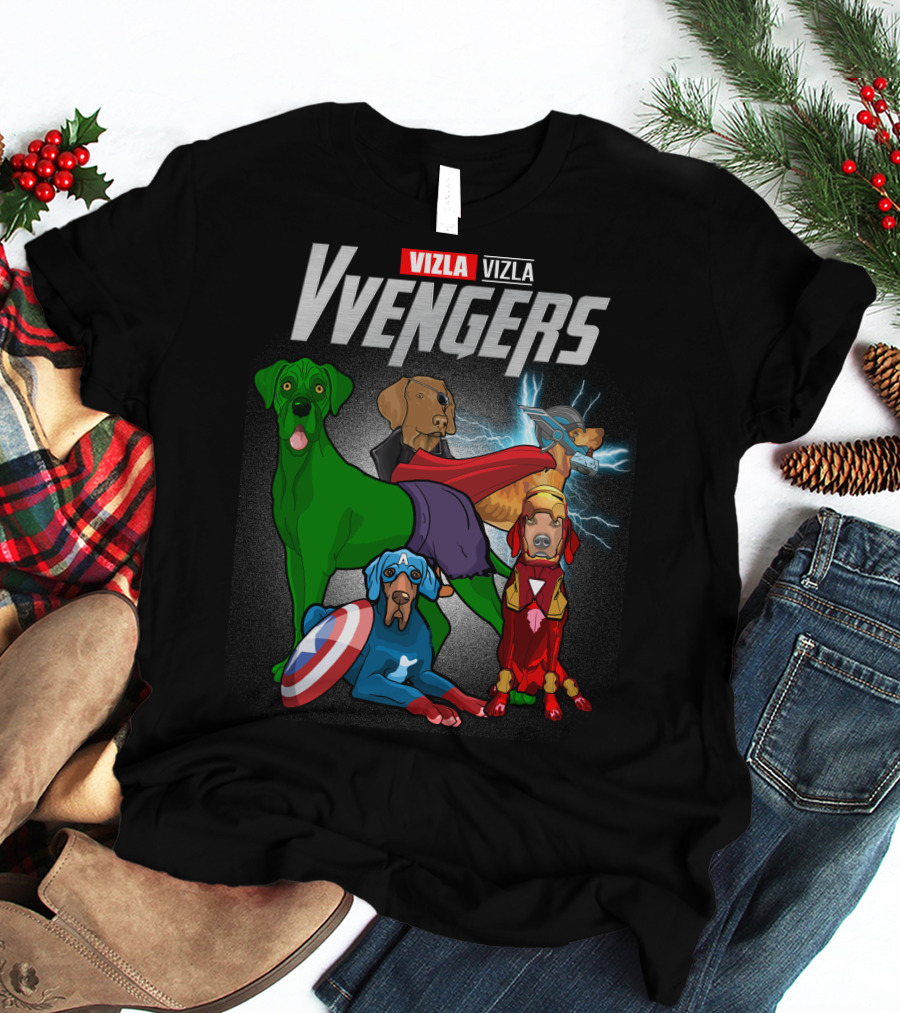 Vizla Vvengers Vizla Dogs Superhero T-Shirt