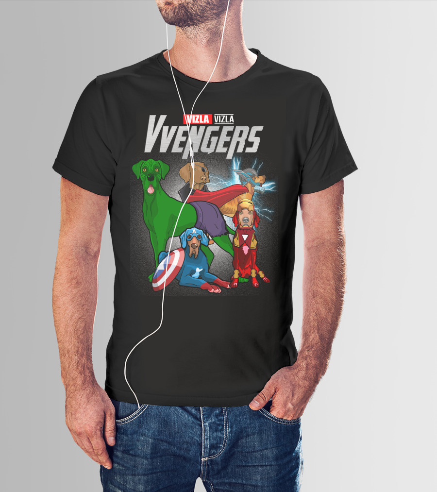 Vizla Vvengers Vizla Dogs Superhero T-Shirt