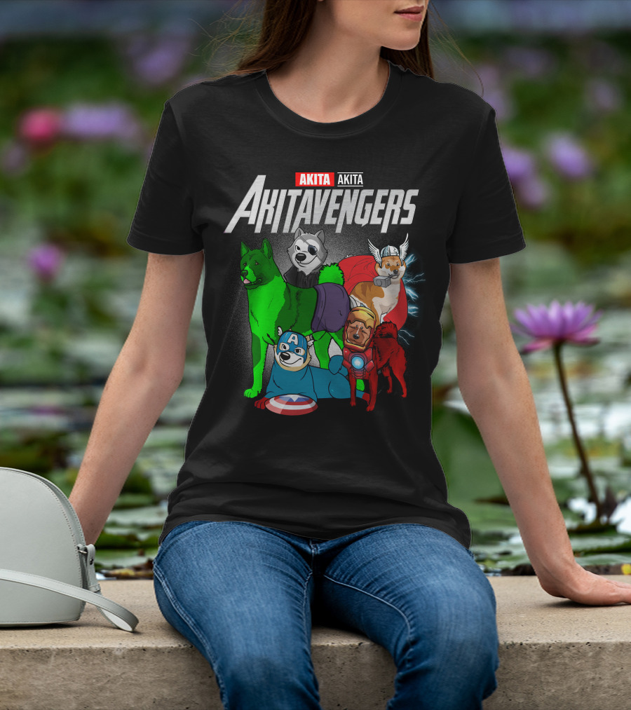 Akita Akitavengers Marvel Dog Heroes T-Shirt