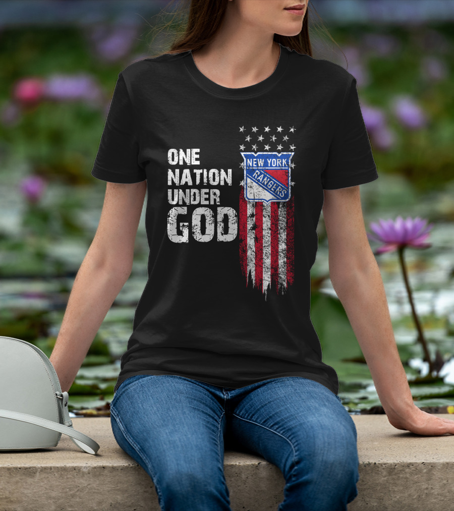One Nation Under God New York Rangers Stars Stripes T-Shirt