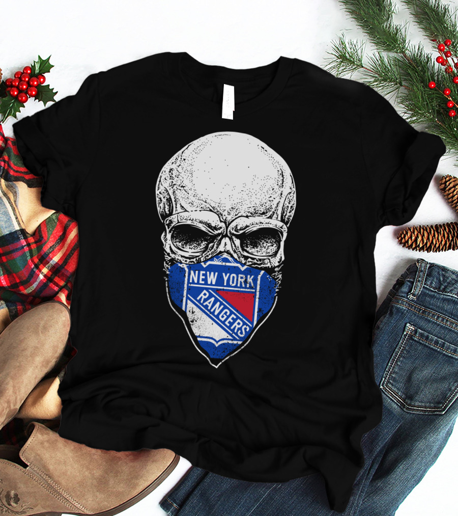 New York Rangers Skull Mask T-Shirt