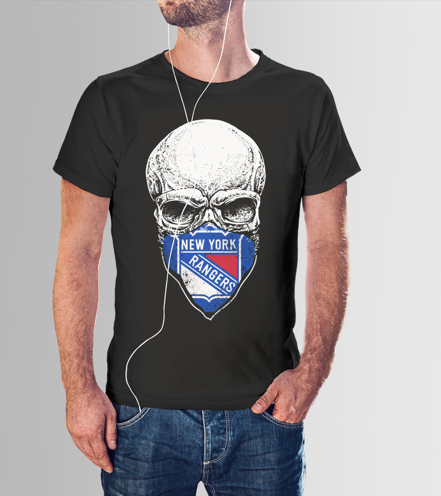 New York Rangers Skull Mask T-Shirt