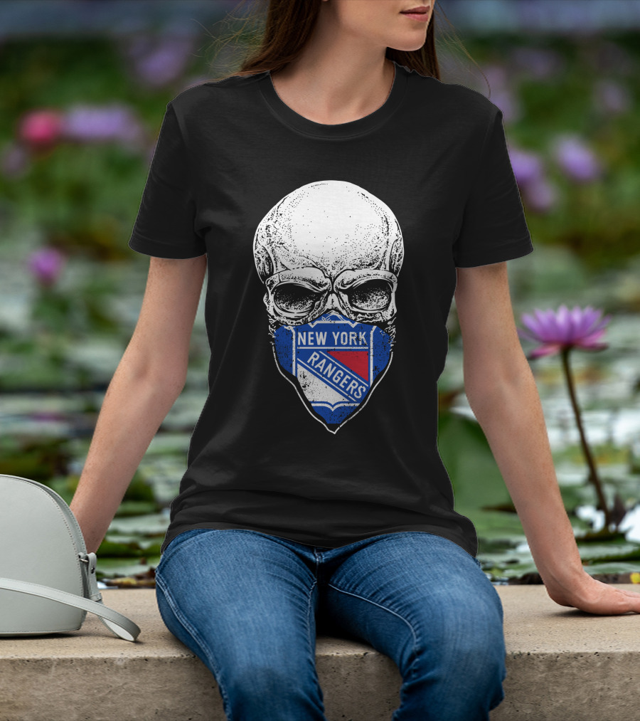 New York Rangers Skull Mask T-Shirt