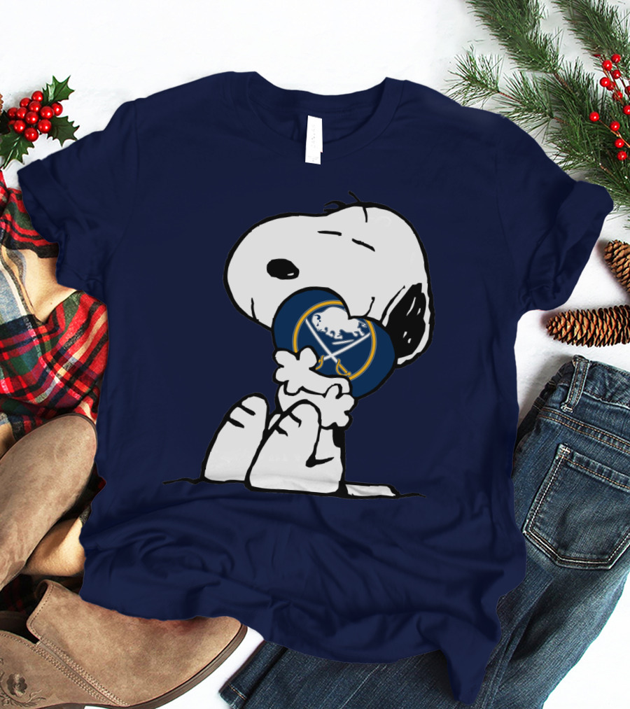 Snoopy Hugging Buffalo Sabres T-Shirt