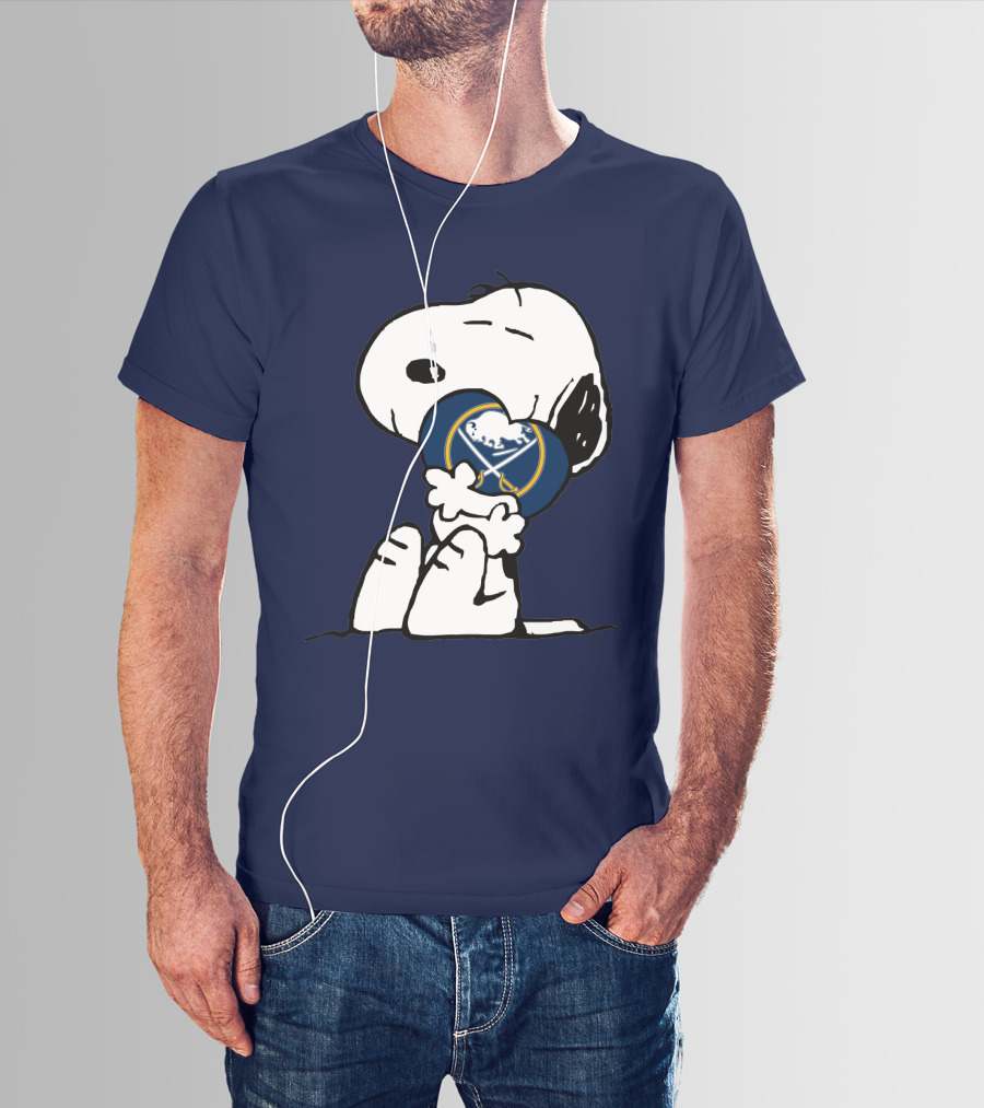 Snoopy Hugging Buffalo Sabres T-Shirt