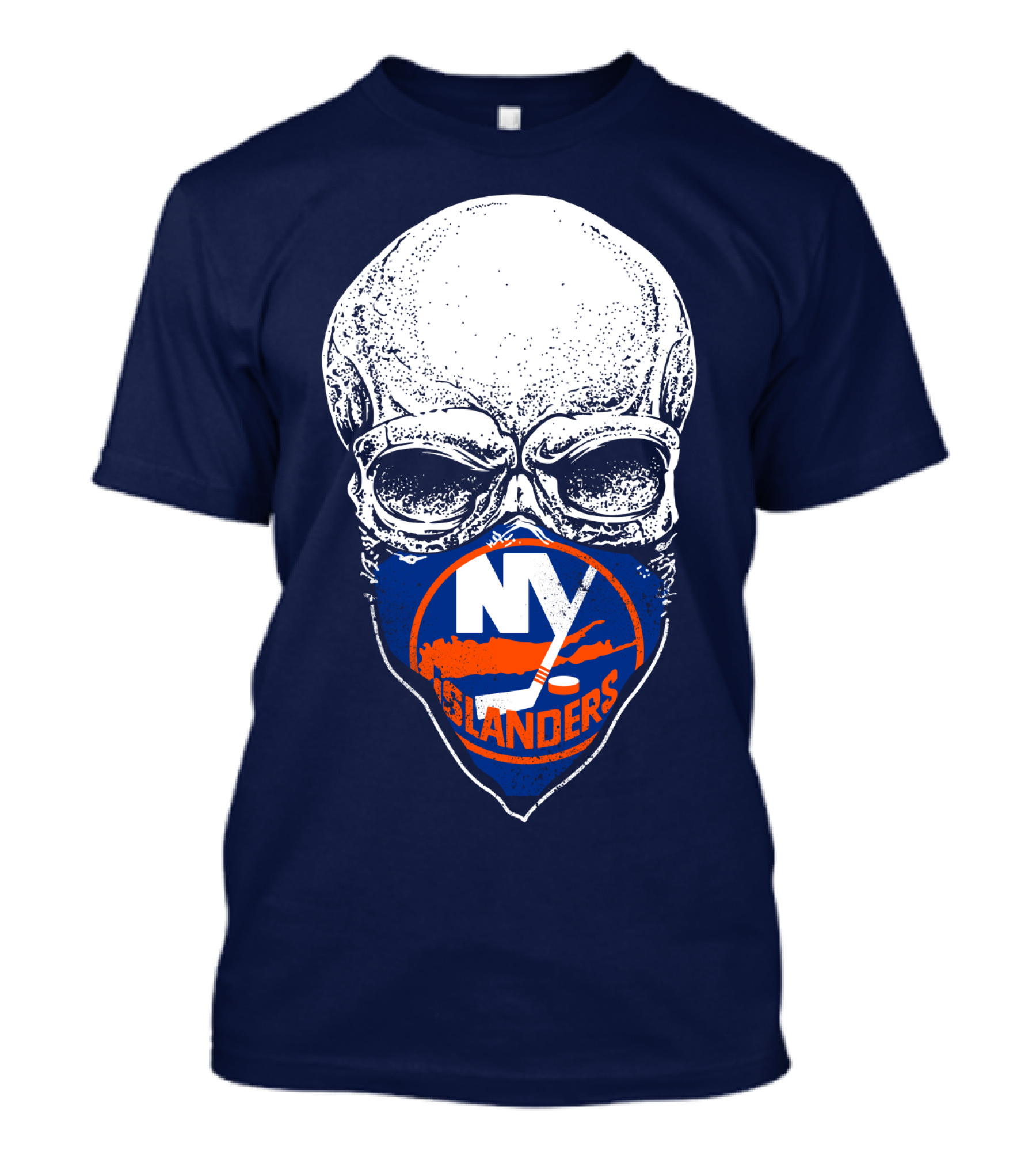 Ny Islanders Skull Logo Hockey Fan T-Shirt