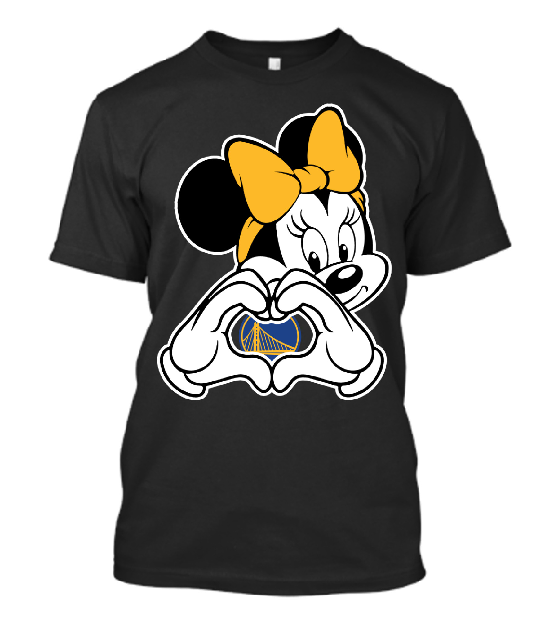 Golden State Warriors Minnie Mouse Heart Gesture T-Shirt