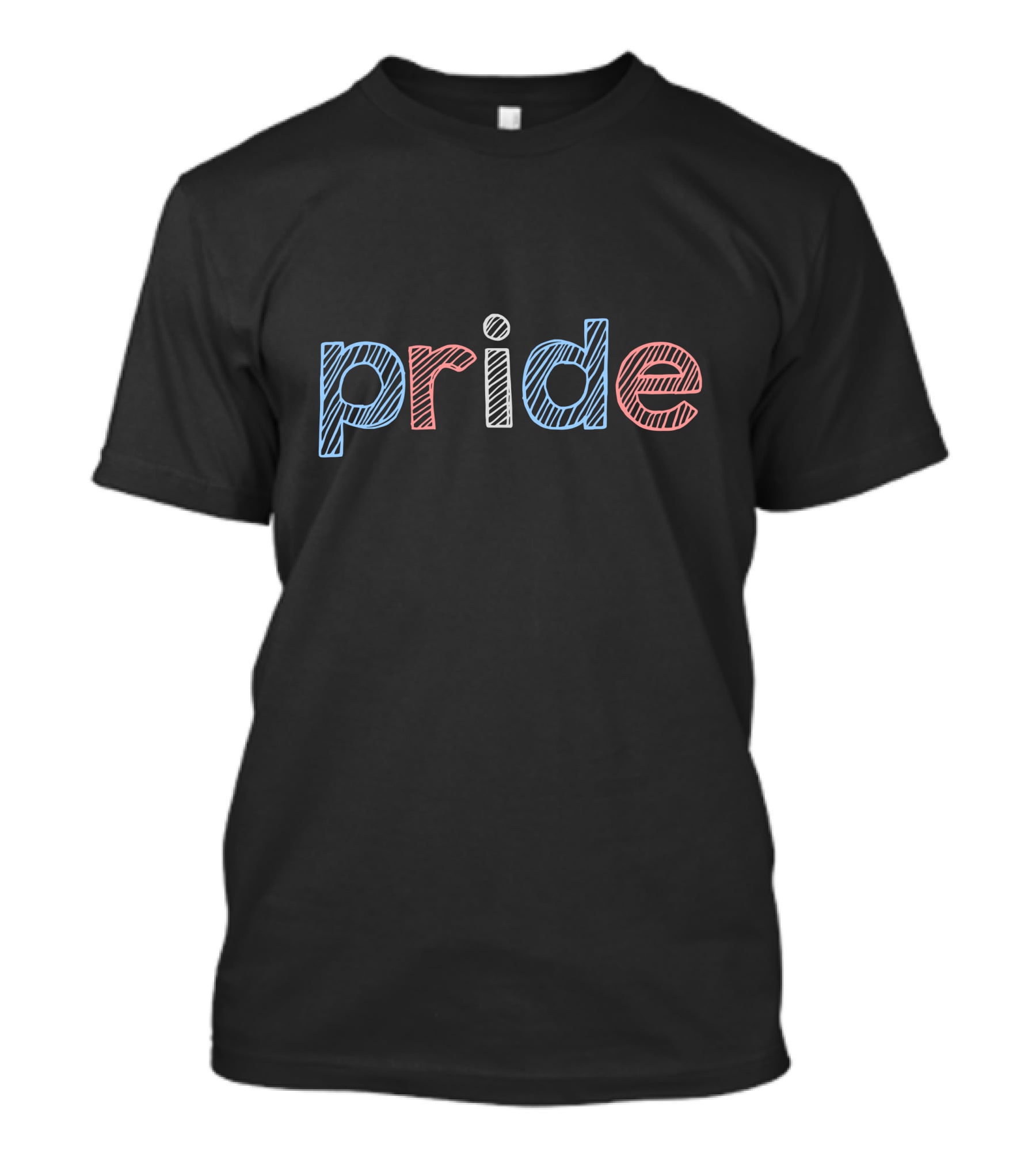 Pride Rainbow Striped Letters T-Shirt