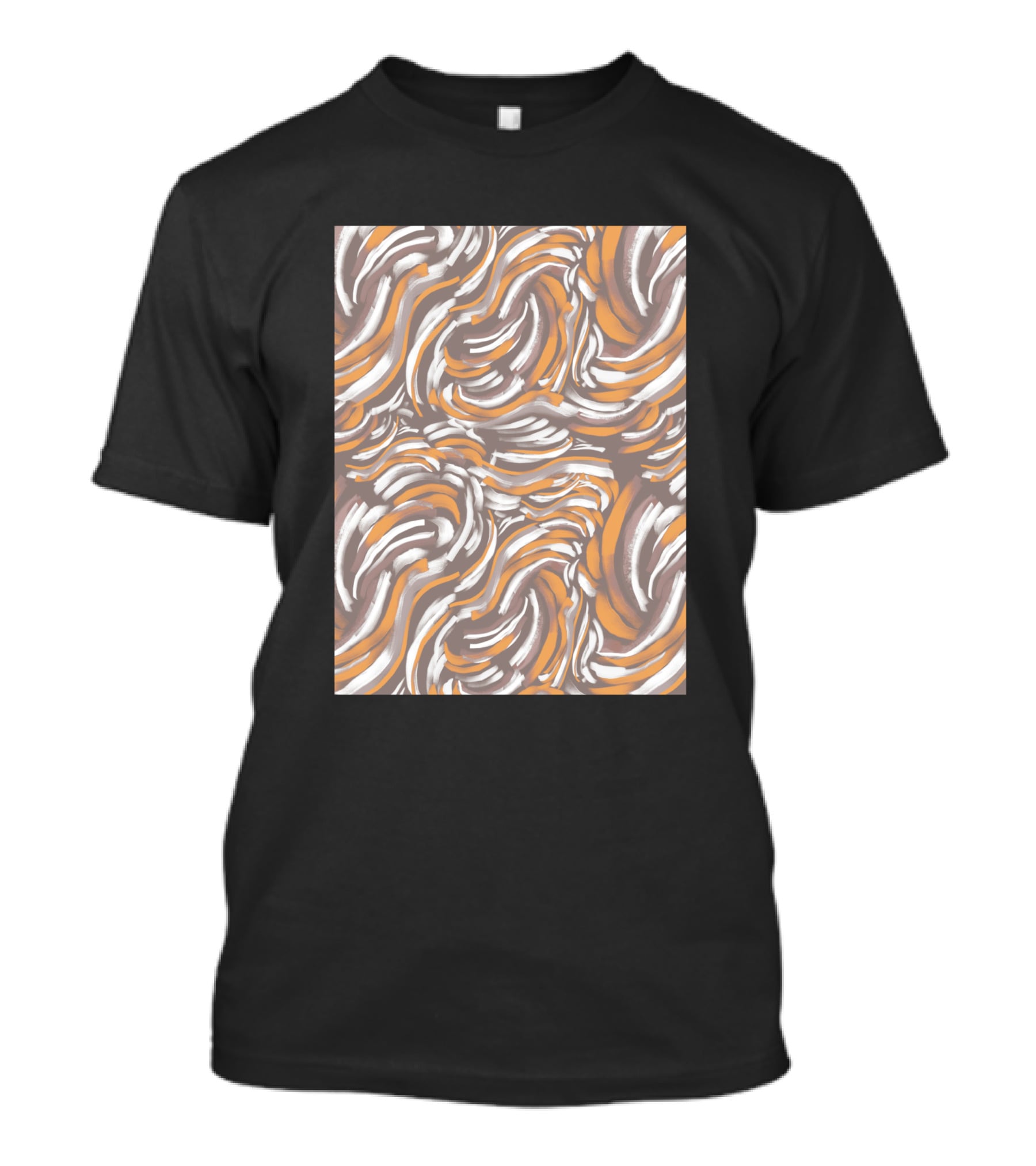 Animal Skin 007 1507565 Brown Orange White Swirl T-Shirt