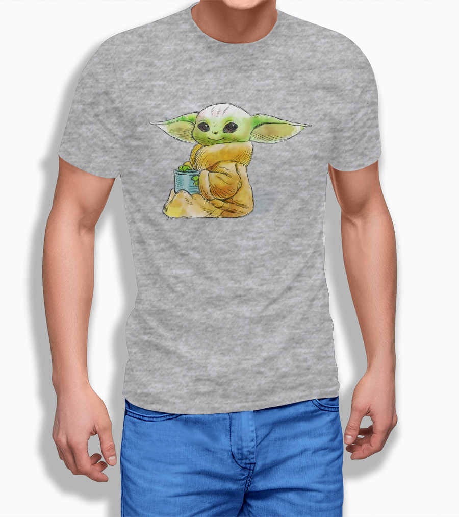 Star Wars The Mandalorian The Child Baby Yoda Drinking Soup T-Shirt