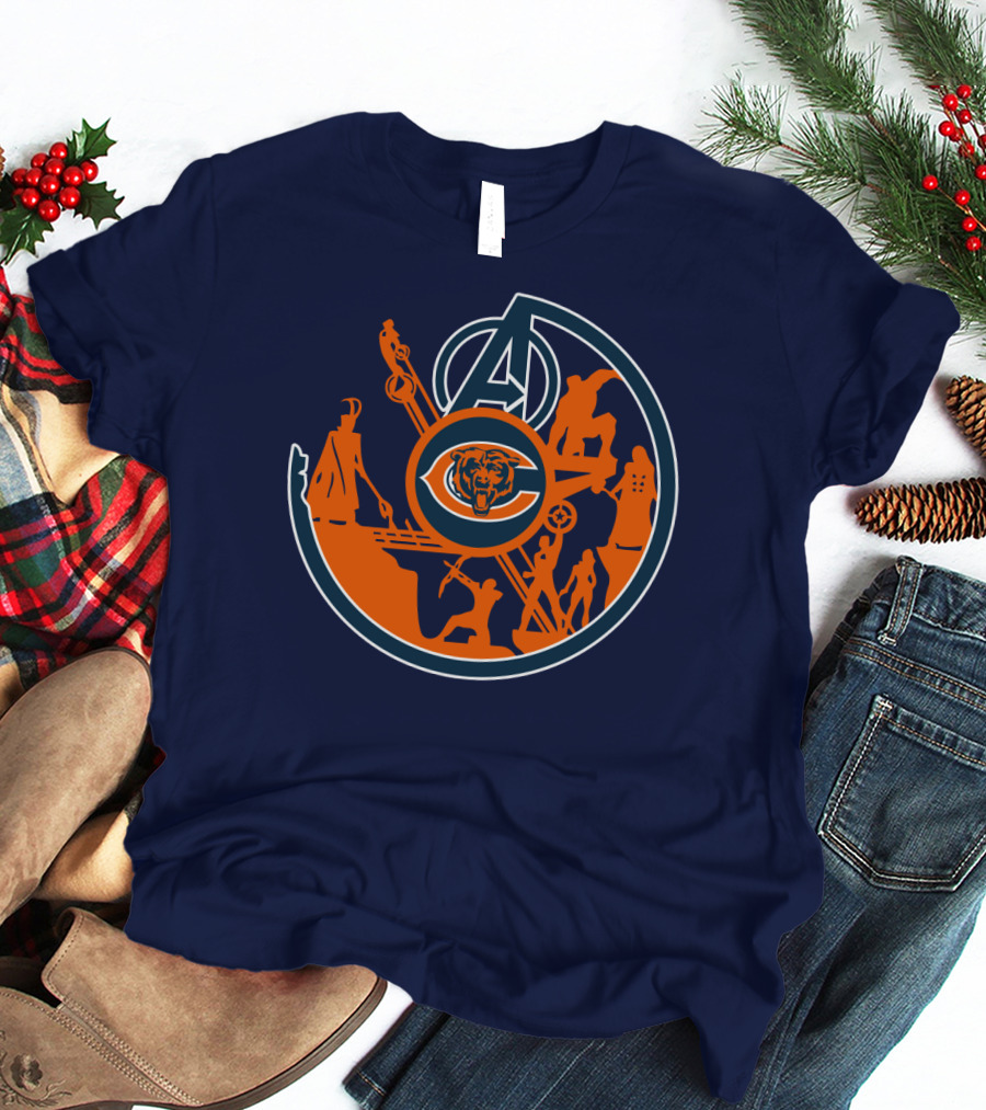 Chicago Bears Avengers Crossover T-Shirt