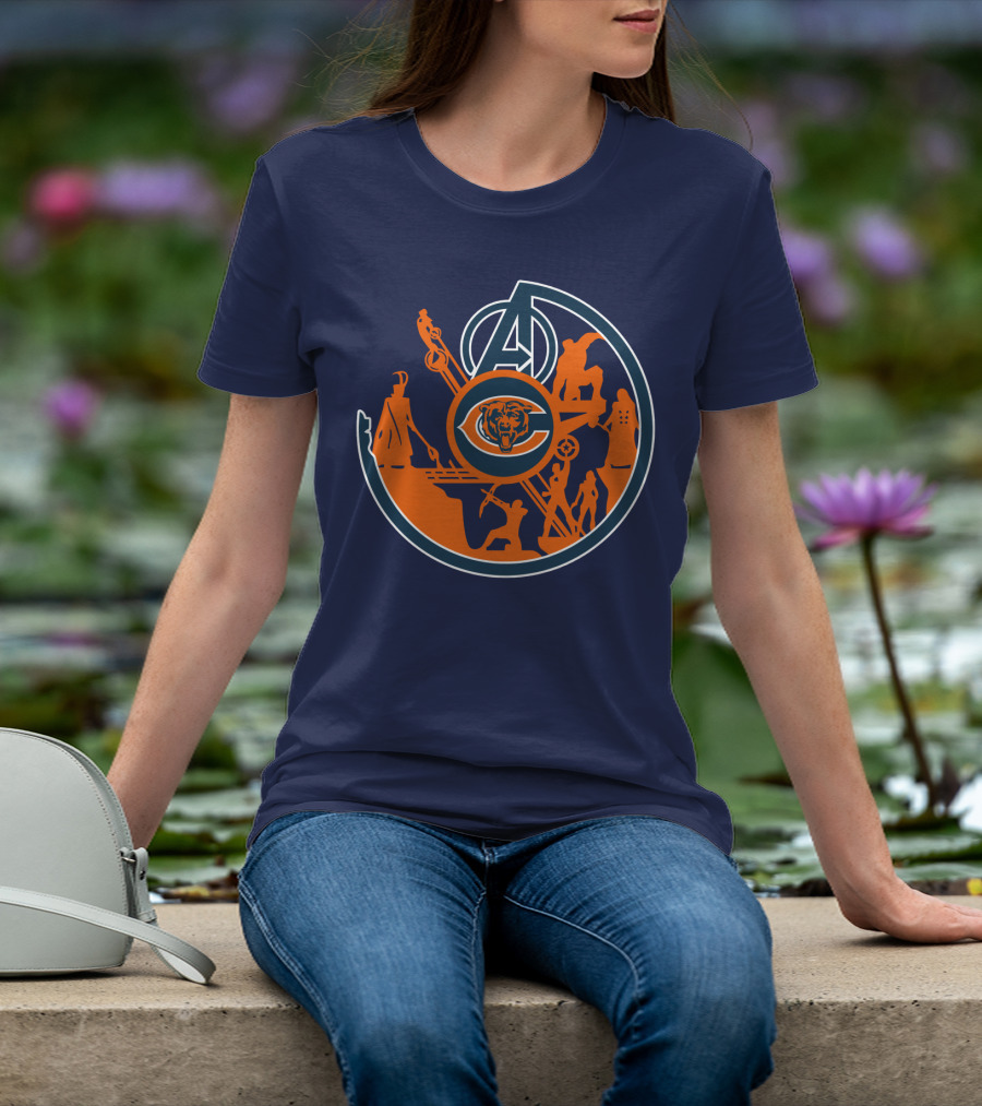 Chicago Bears Avengers Crossover T-Shirt