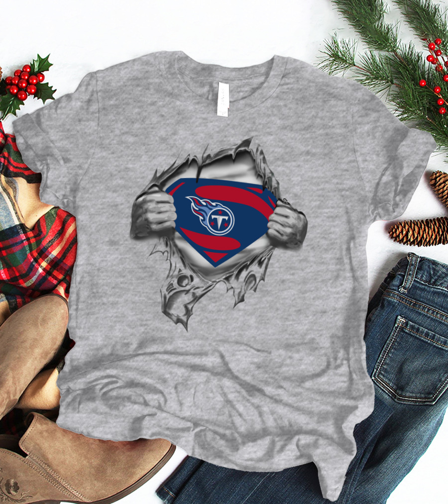 Tennessee Titans Superhero Logo Fusion T-Shirt