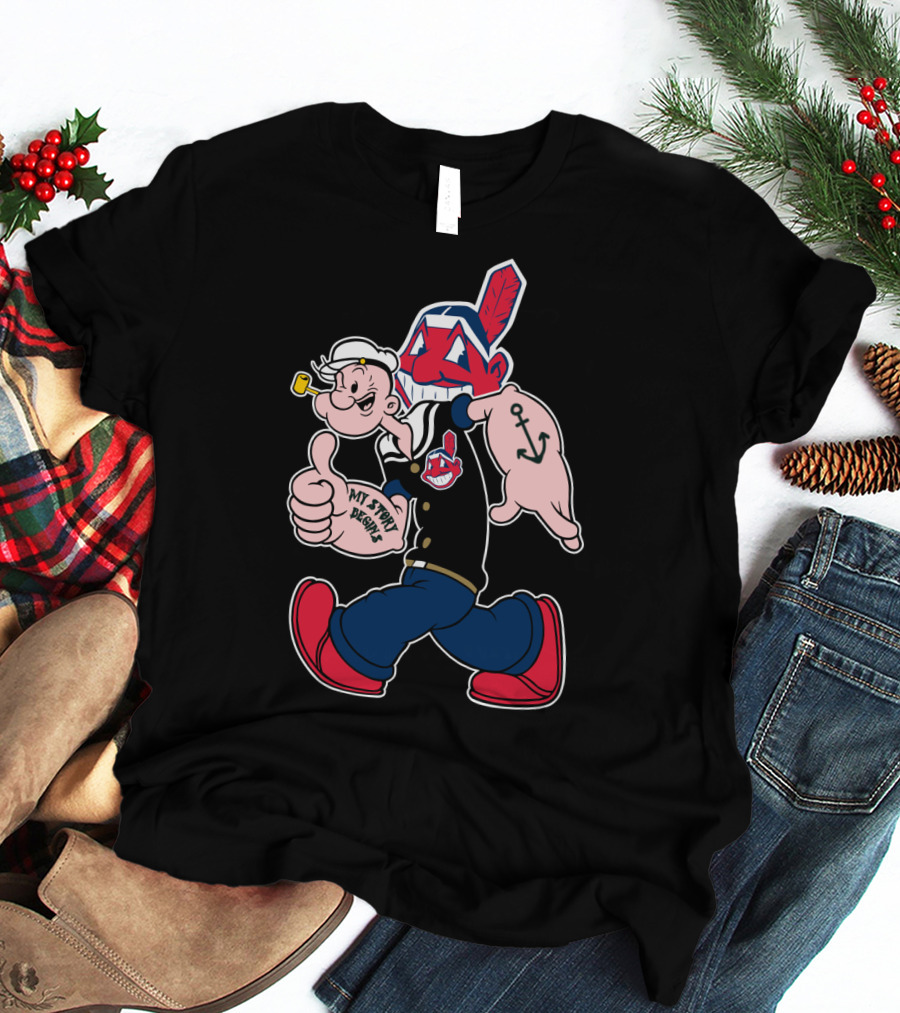 Cleveland Indians Chief Wahoo And Sailor Character Combo T-Shirt