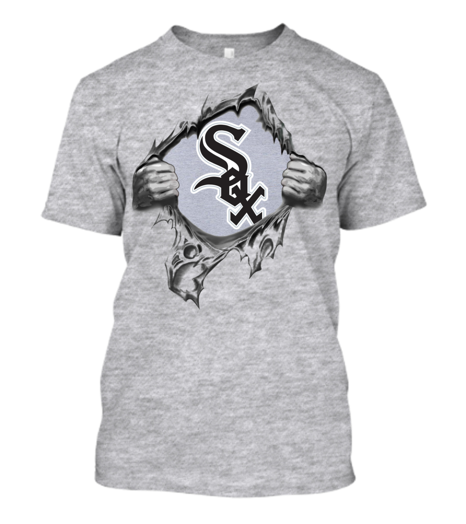 Chicago White Sox Sox Logo Ripped T-Shirt