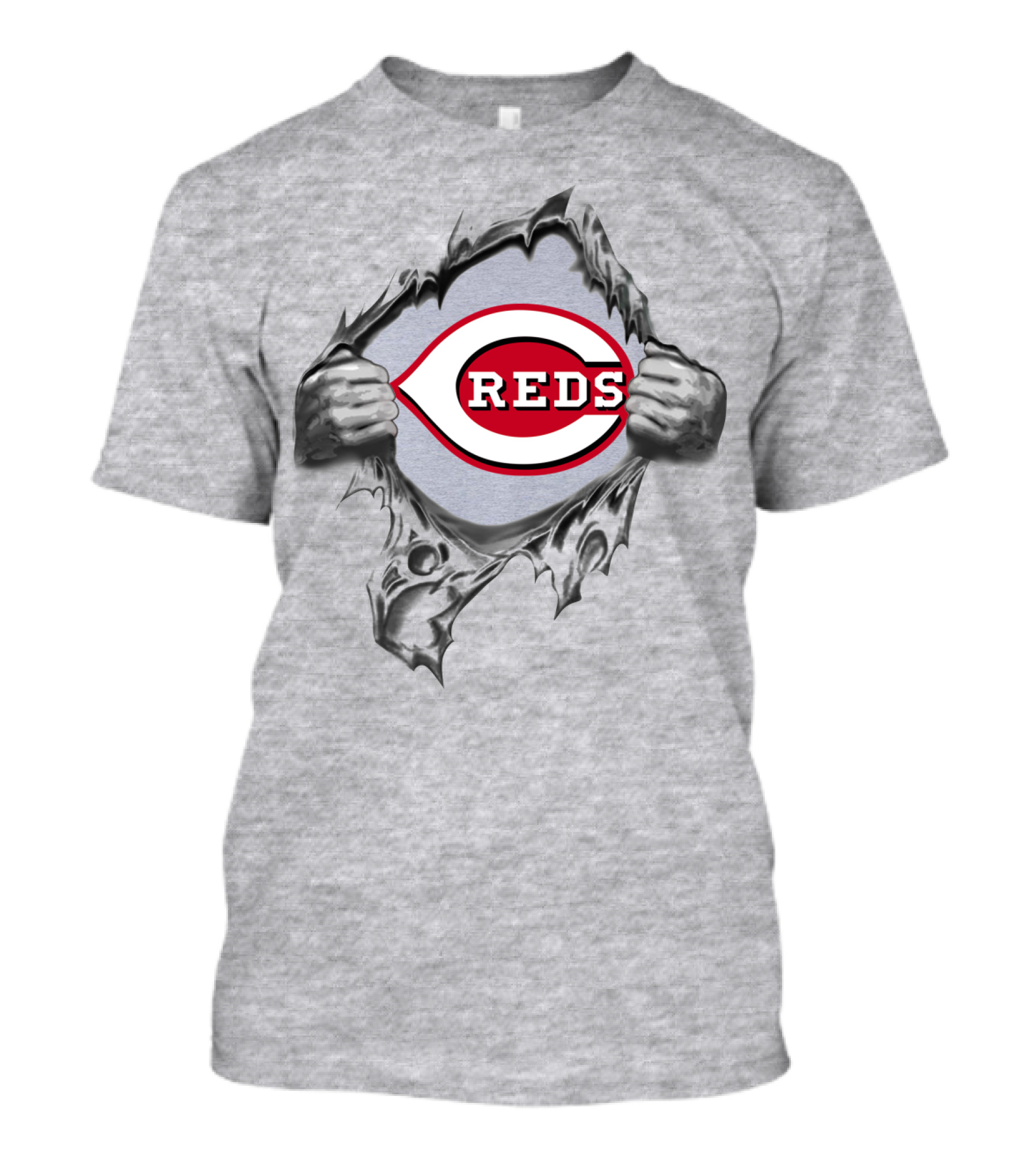Cincinnati Reds Logo Breaking Through T-Shirt