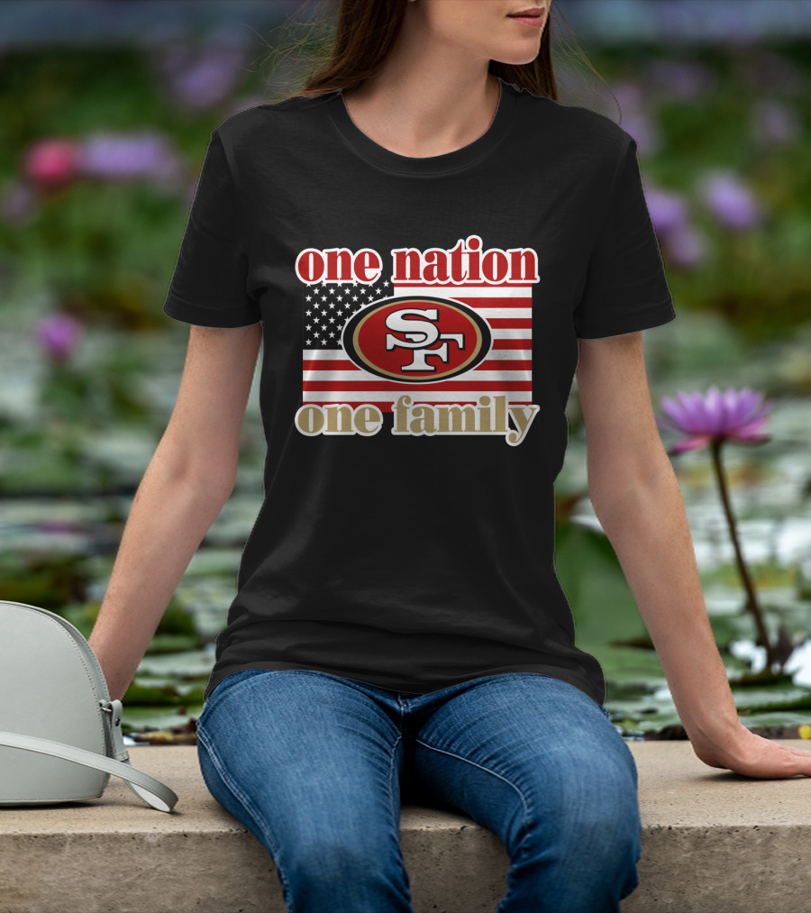San Francisco 49ers One Nation One Family Usa Flag T-Shirt