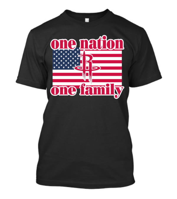 One Nation One Family 79 Houston Rockets Usa Flag T-Shirt