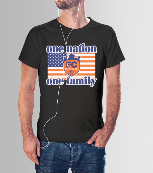 One Nation One Family Fc Cincinnati United States Flag T-Shirt