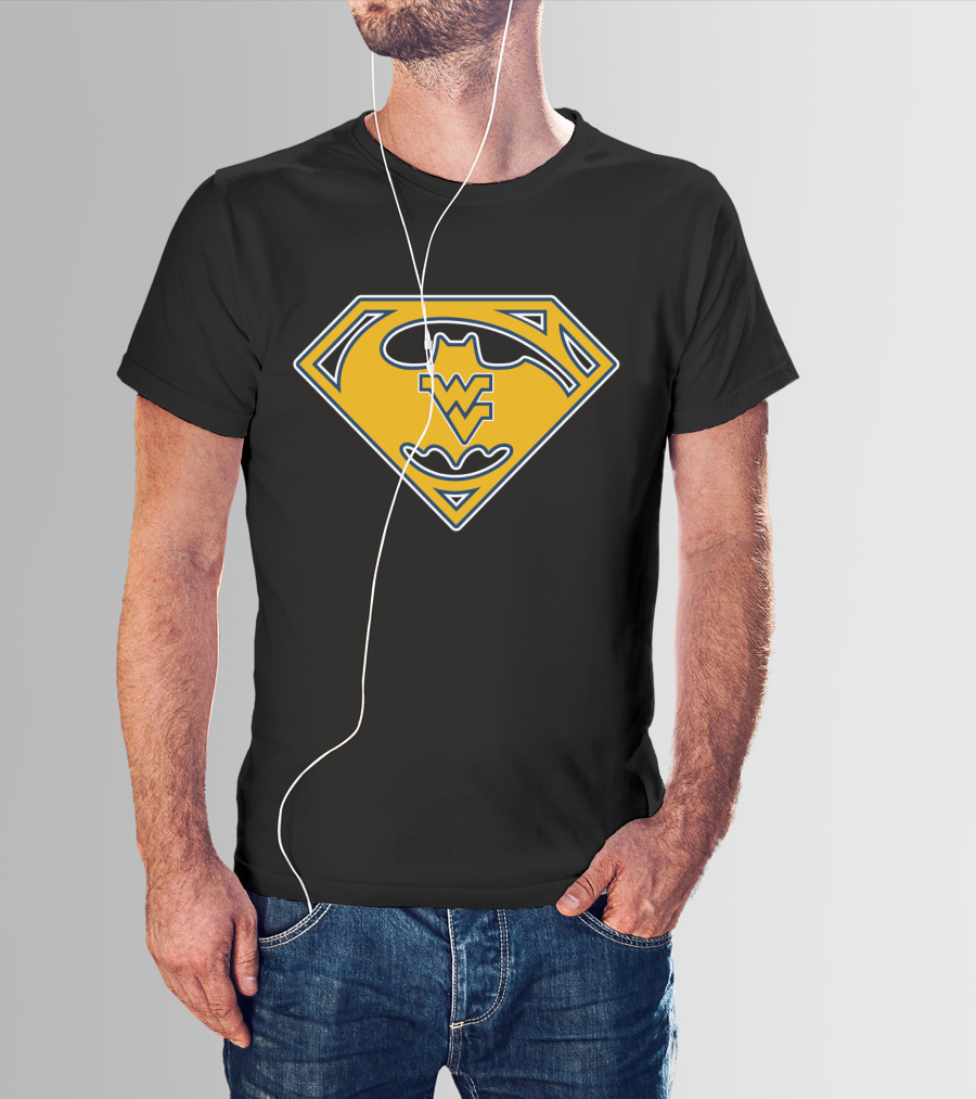 West Virginia Mountaineers Superman Batman T-Shirt
