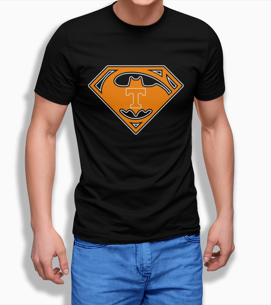Tennessee Volunteers Superman Batman Logo Mashup T-Shirt
