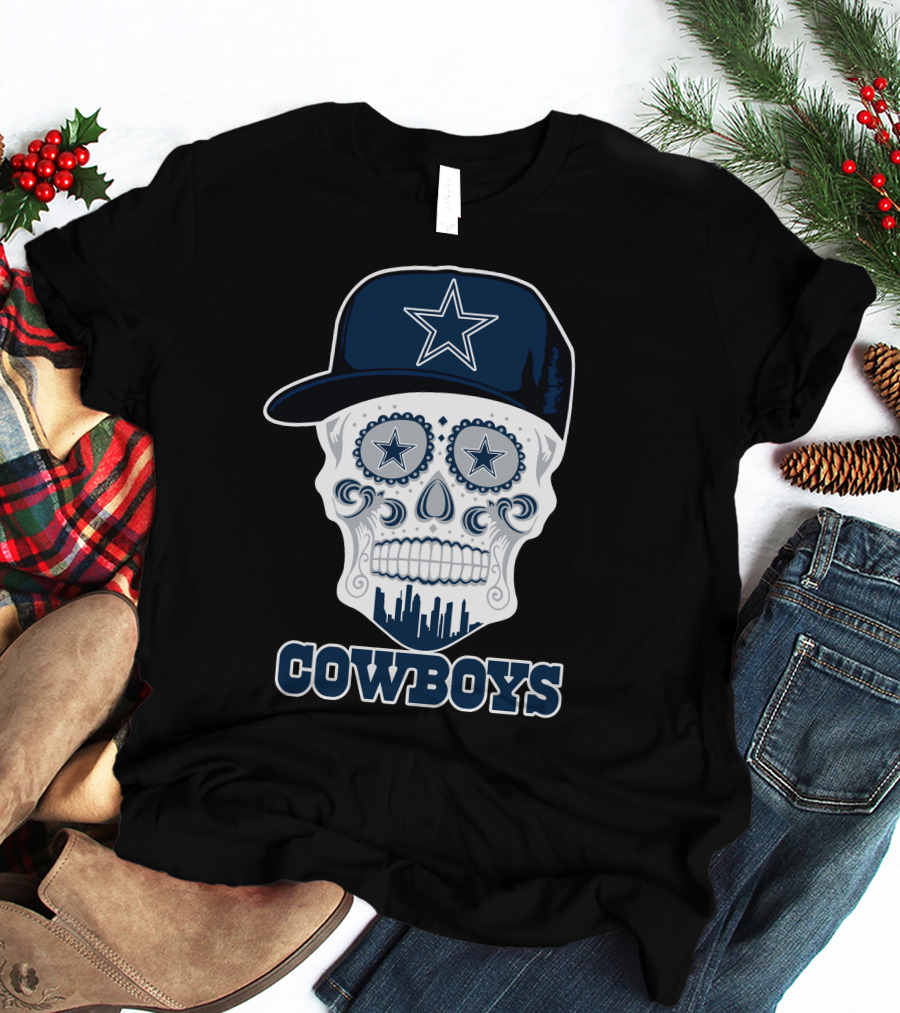 Dallas Cowboys Skull With Star Hat Funny T-Shirt