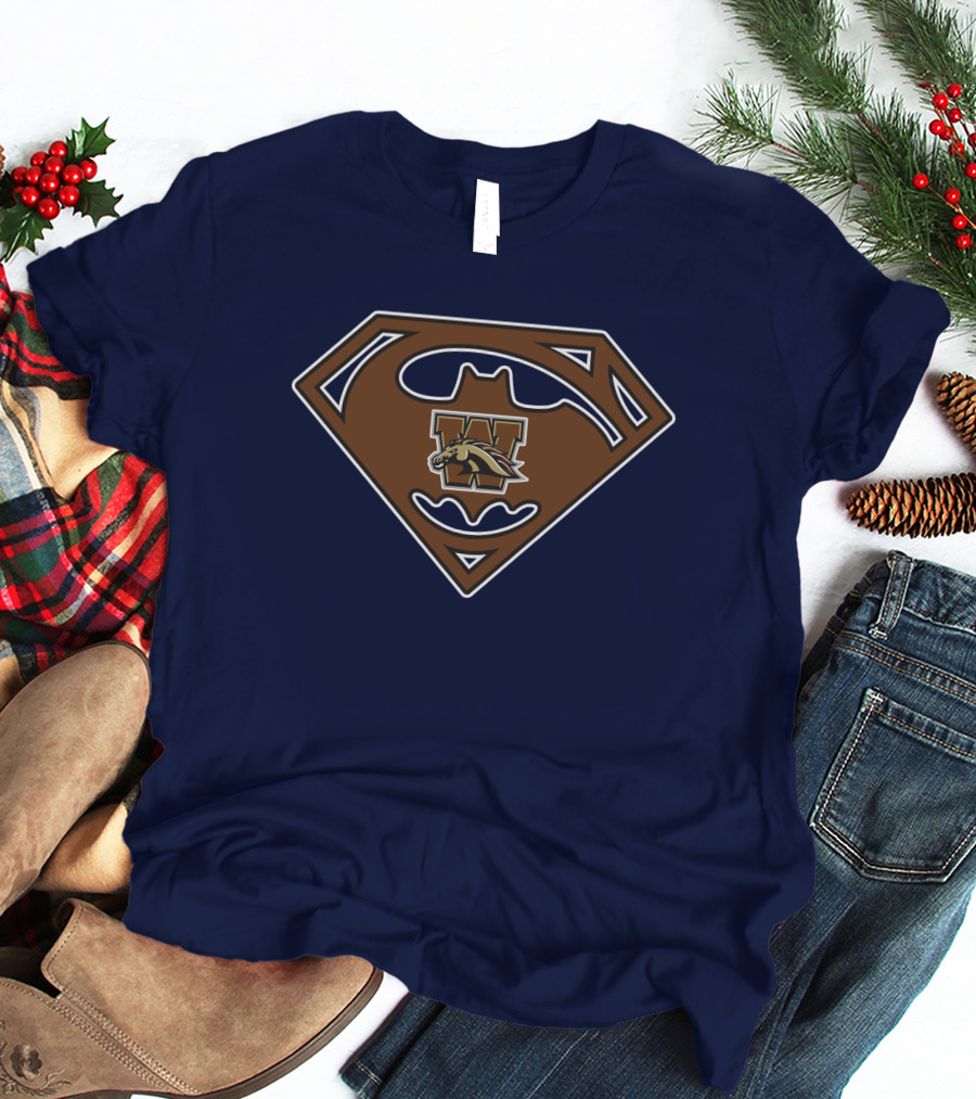 Western Michigan Broncos Superman Batman Logo Mashup T-Shirt