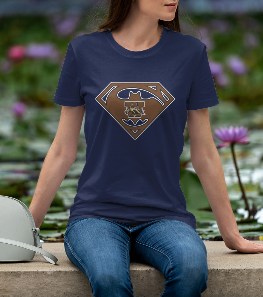 Western Michigan Broncos Superman Batman Logo Mashup T-Shirt