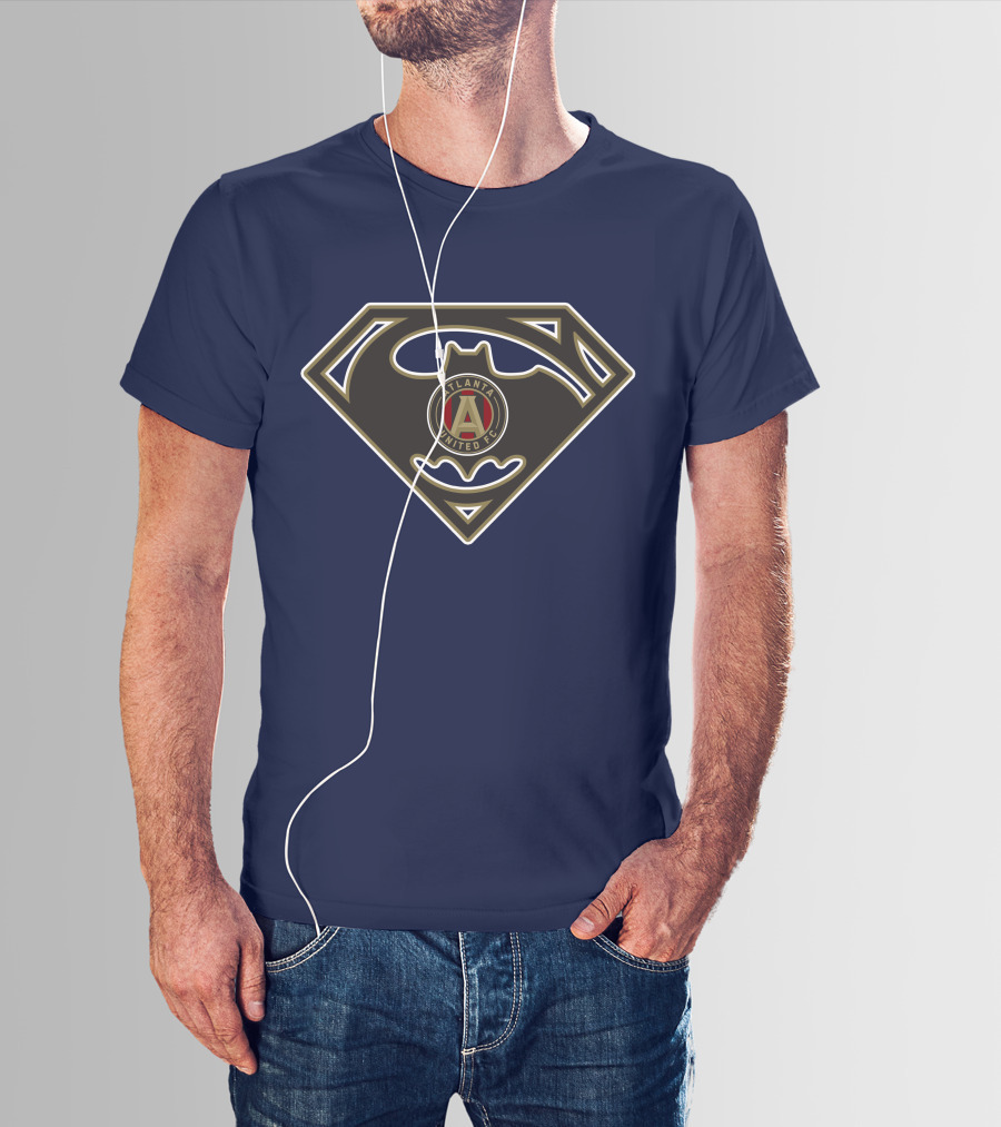 Atlanta United Fc Superman Batman Logo Fusion T-Shirt