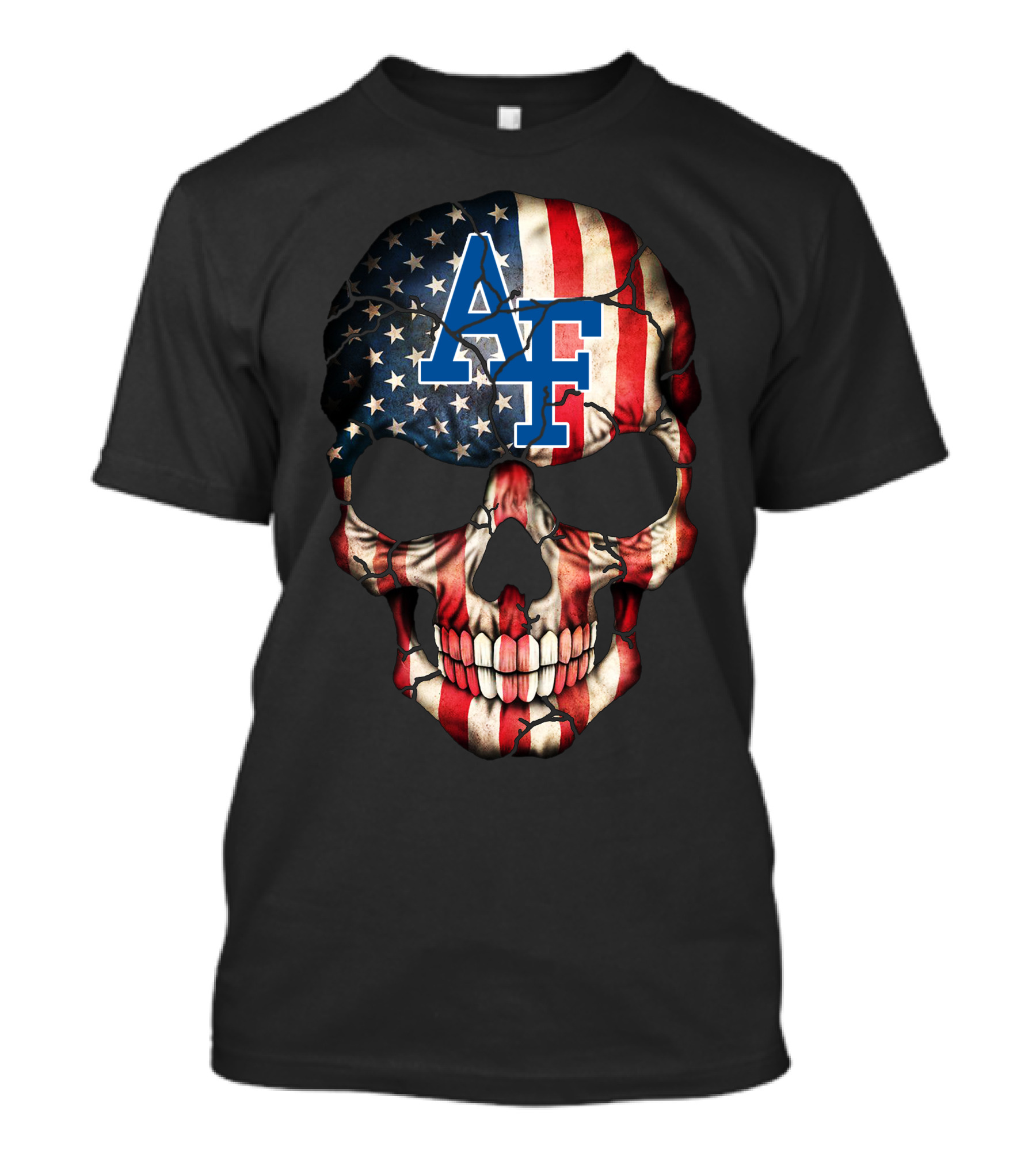 American Flag Skull Af Air Force Falcons 124 T-Shirt