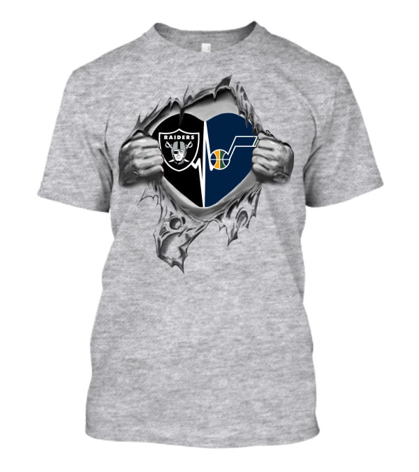 Raiders Utah Jazz Heartbeat Passion T-Shirt