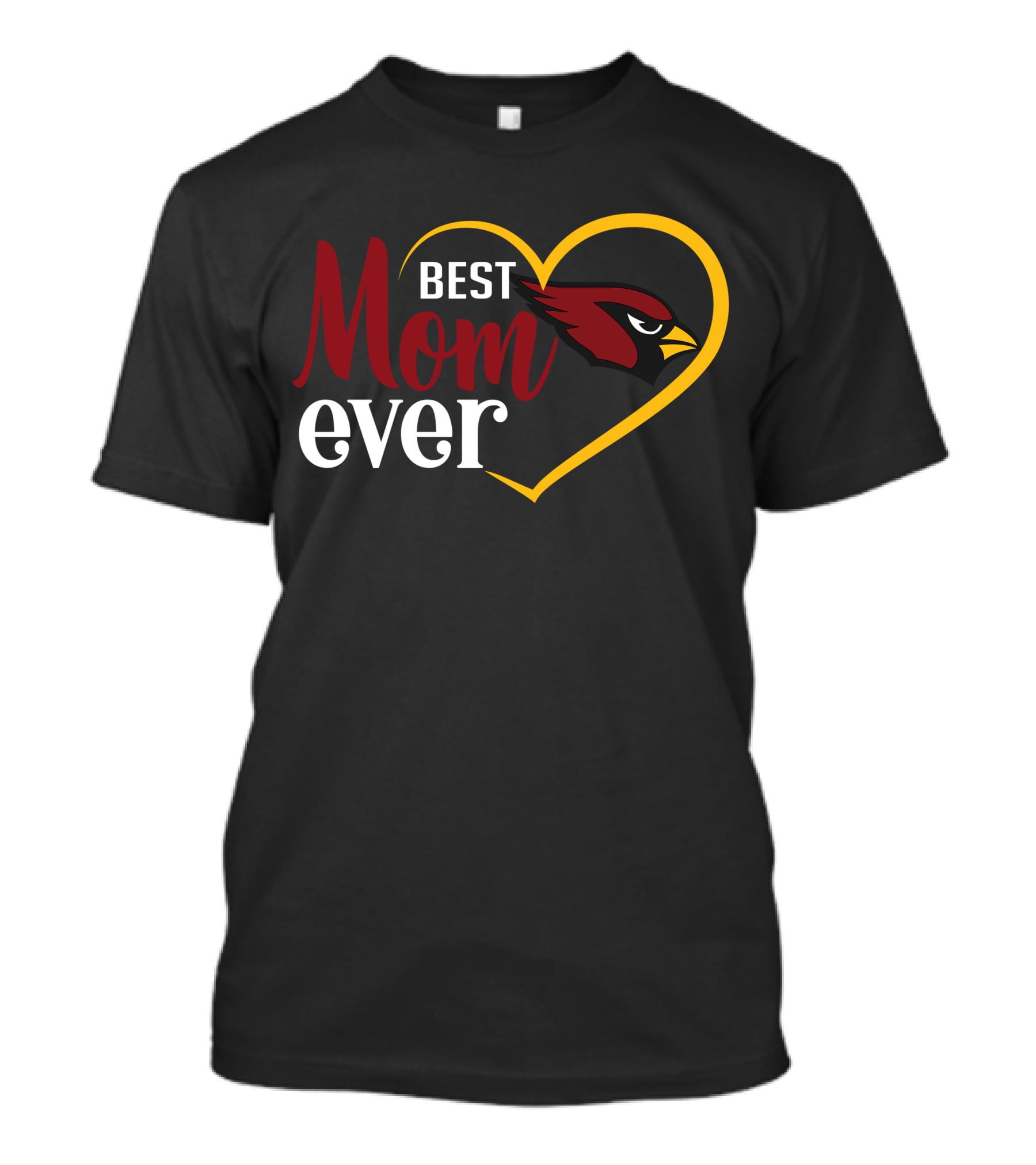 Arizona Cardinals Best Mom Ever Heart T-Shirt