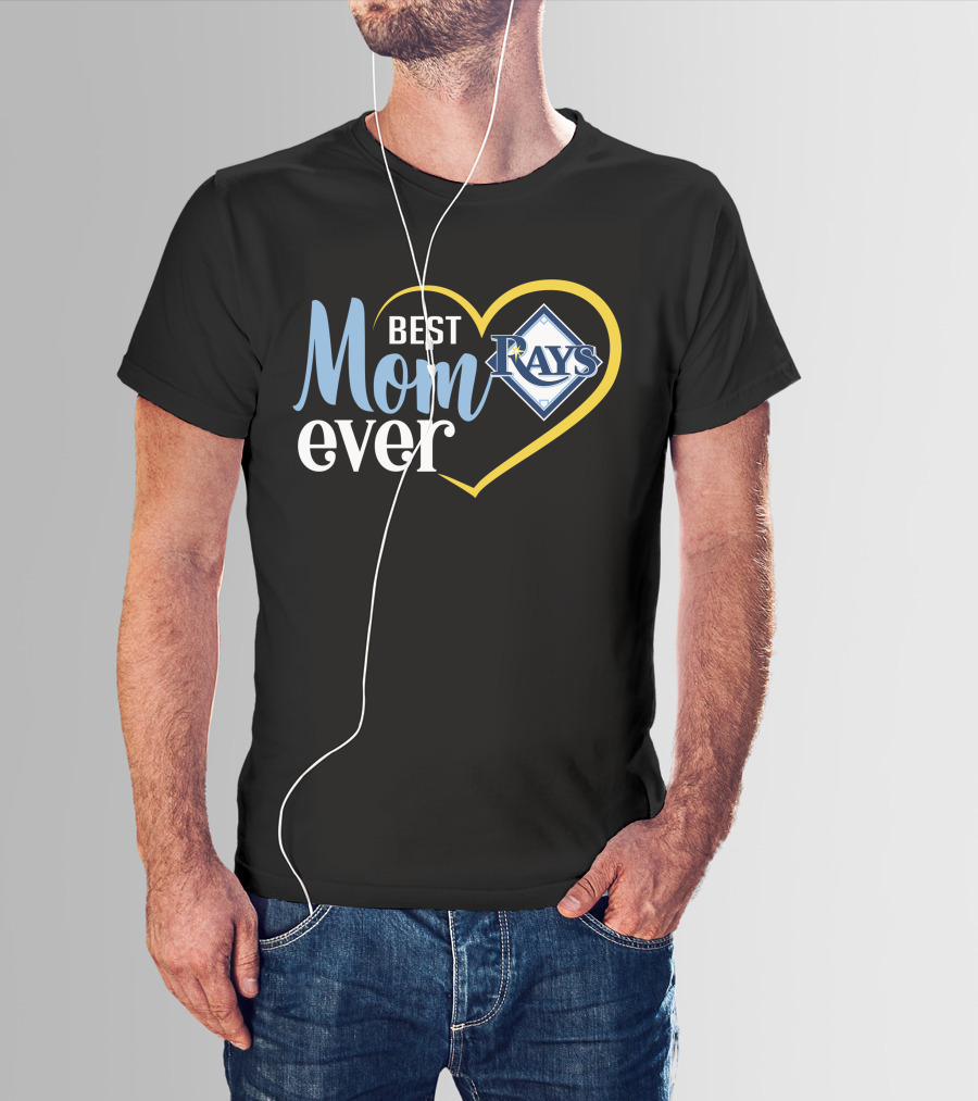 Tampa Bay Rays Best Mom Ever Heart T-Shirt