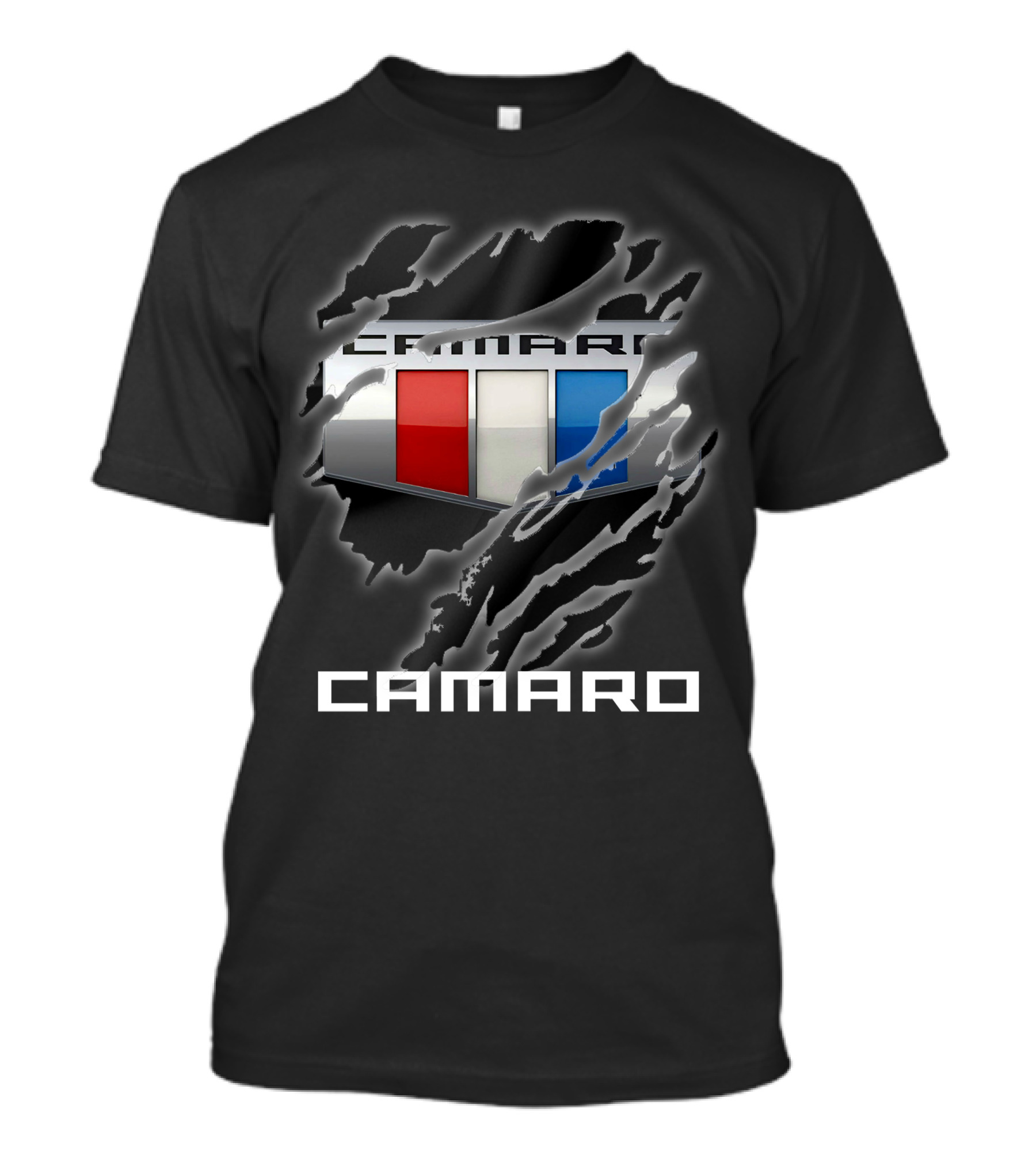 Camaro Tricolor Badge With Claw Marks T-Shirt