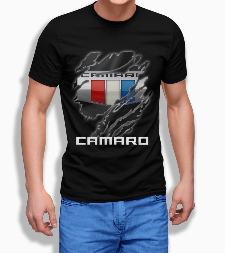 Camaro Tricolor Badge With Claw Marks T-Shirt