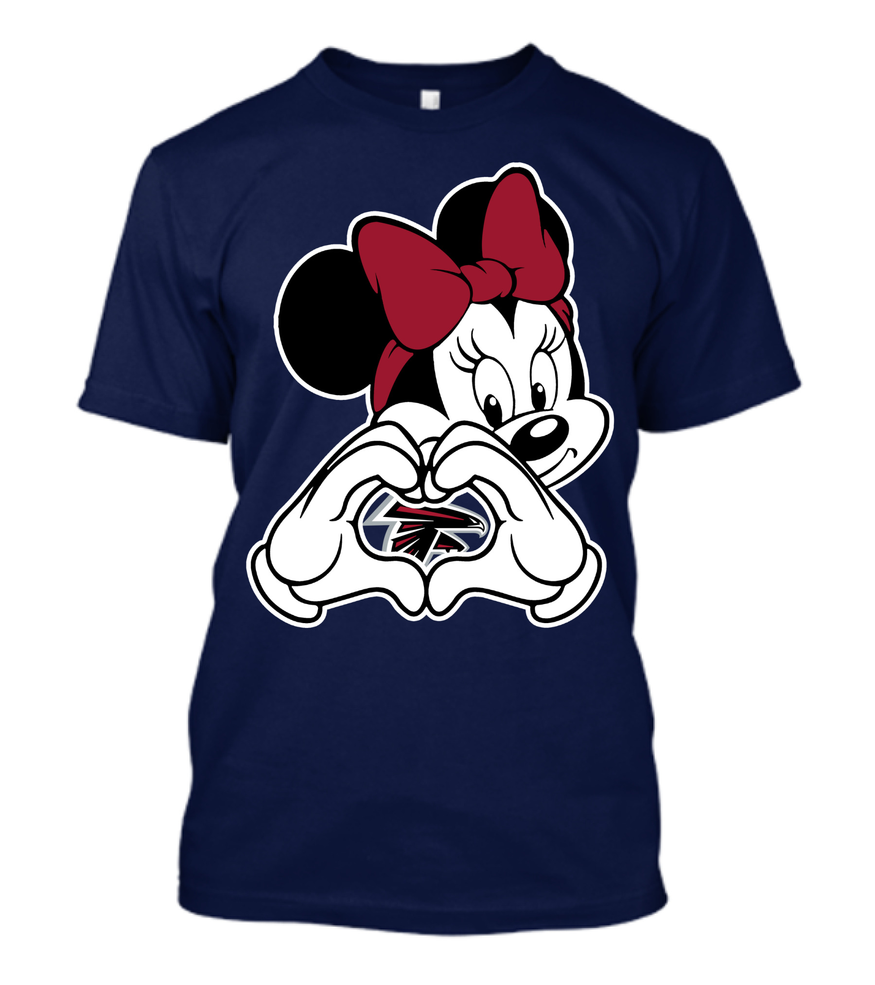 Minnie Heart Hands Atlanta Falcons T-Shirt