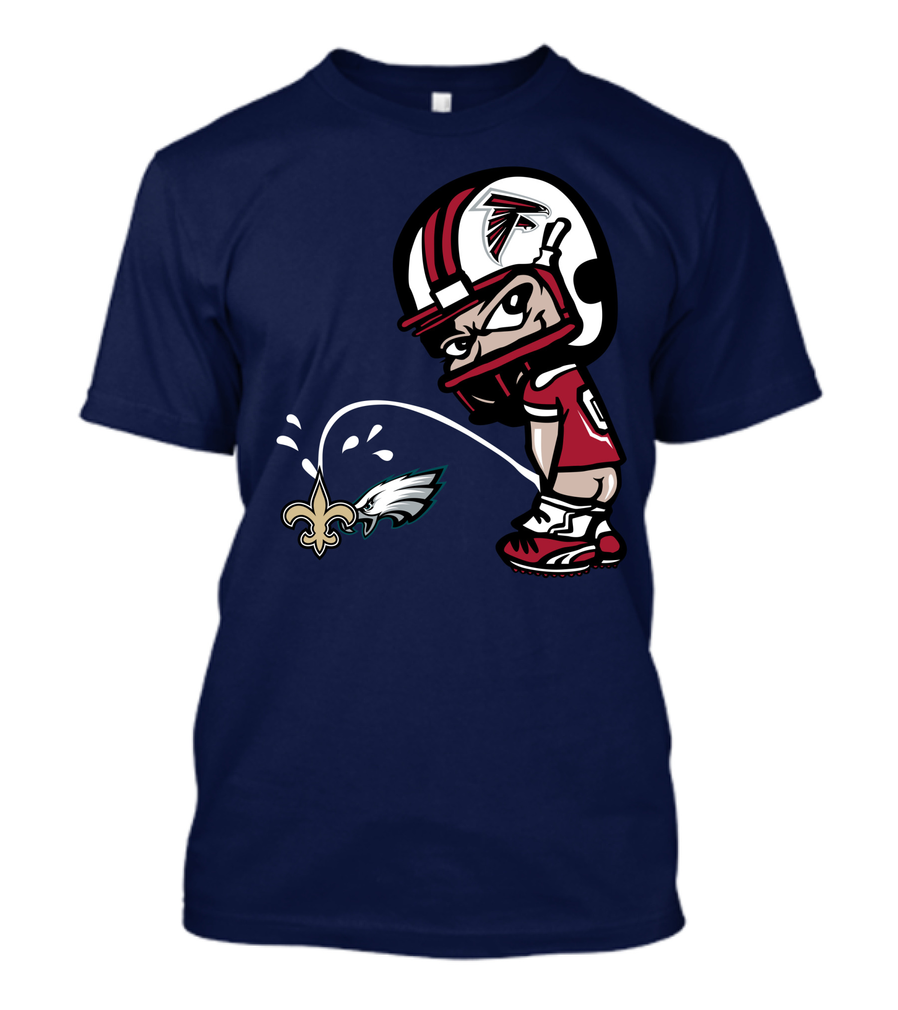 Atlanta Falcons Rivalry With Saints And Eagles Iconic Helmet T-Shirt
