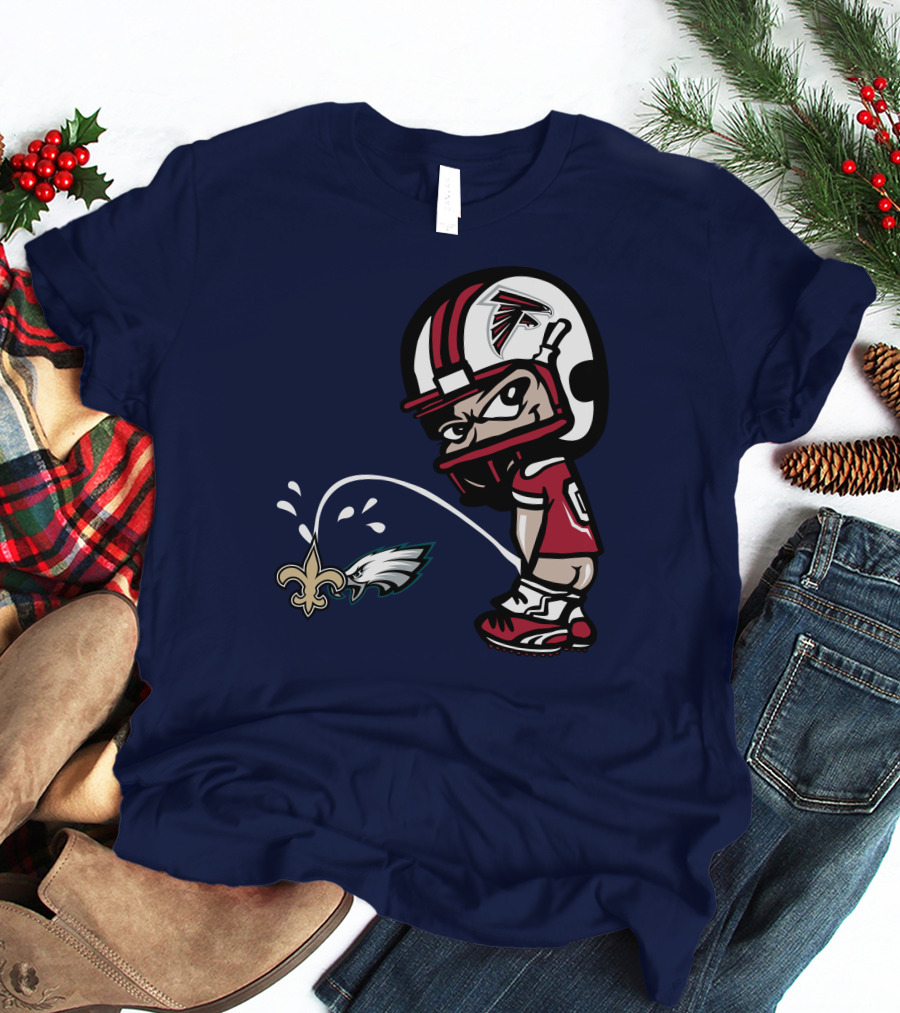 Atlanta Falcons Rivalry With Saints And Eagles Iconic Helmet T-Shirt