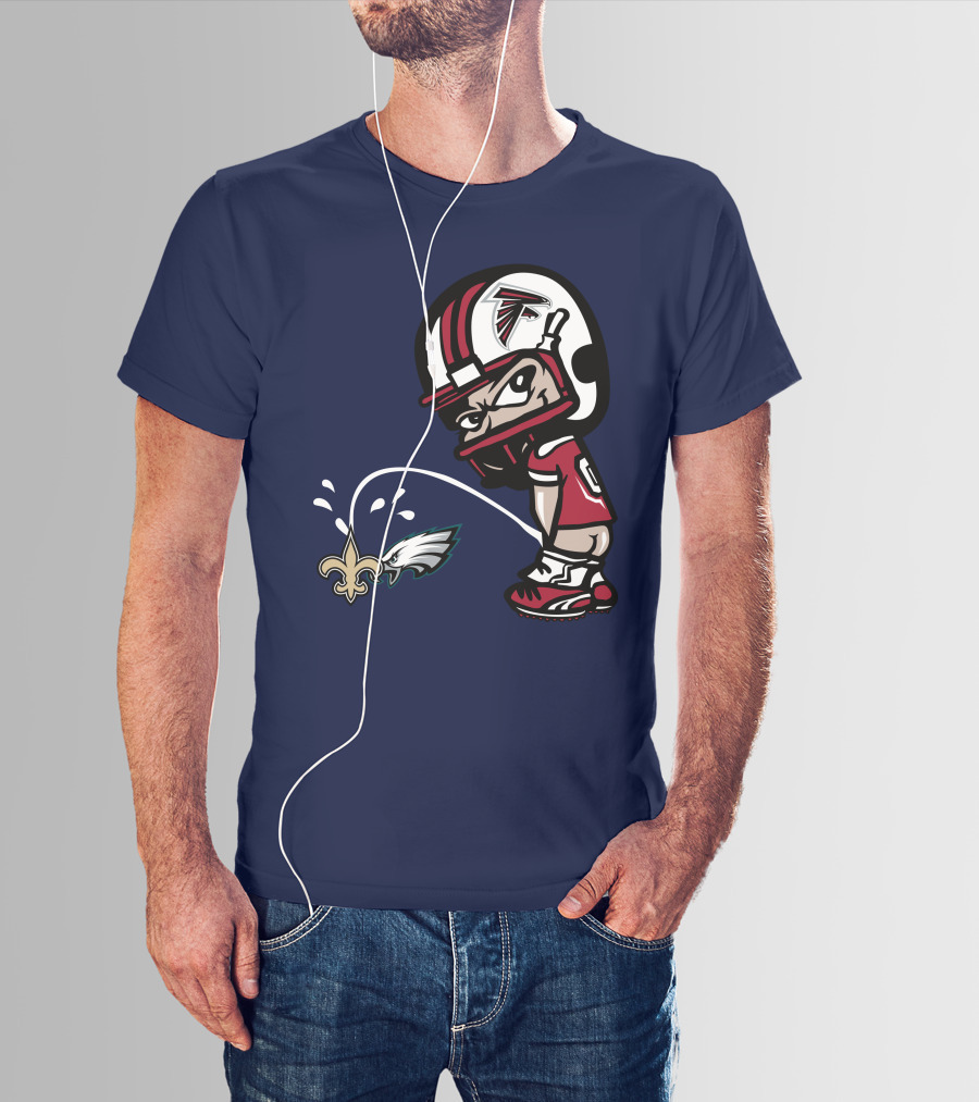 Atlanta Falcons Rivalry With Saints And Eagles Iconic Helmet T-Shirt